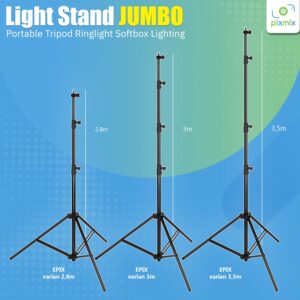 pixmix-light-stand-jumbo-lightning-portable-detail-ukuran